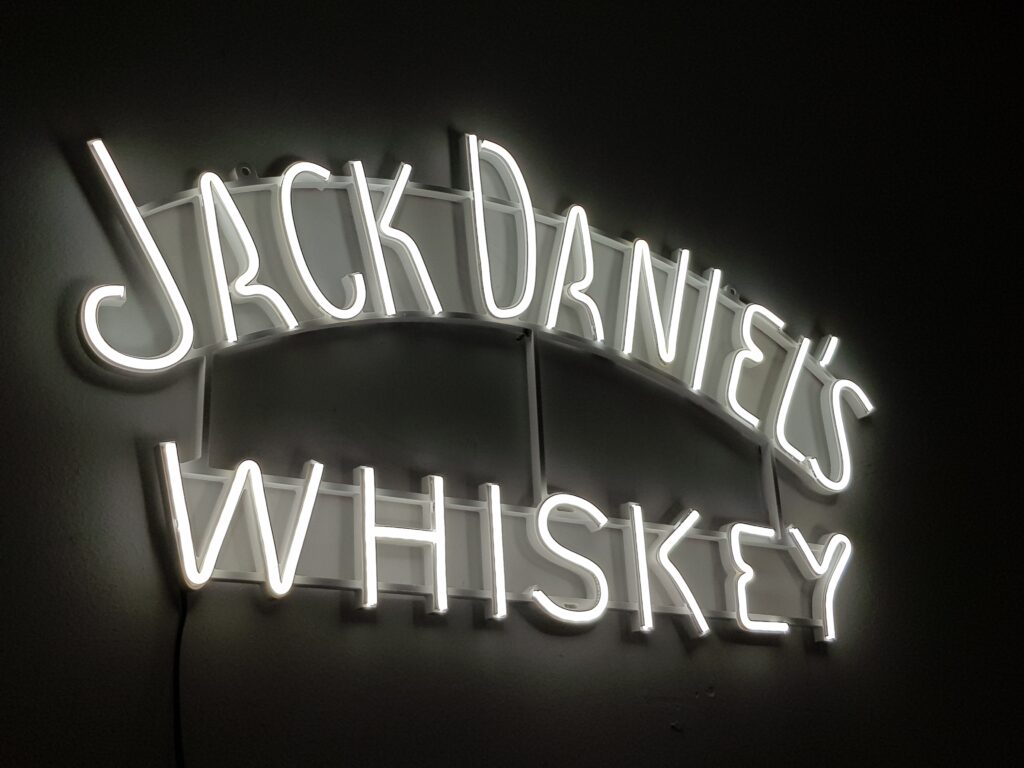 jack daniel's whiskey neon